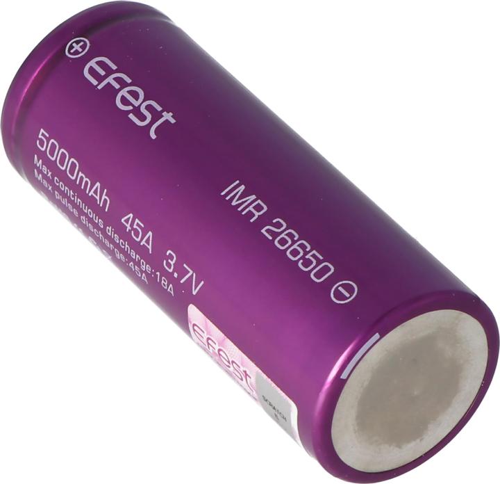 Immagine prodotto Efest Batteria ricaricabile Purple IMR26650, non protetta (1 pz., 26650, 5000 mAh)