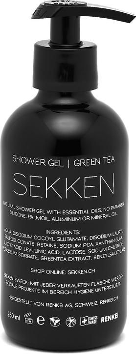 Produktbild Sekken Duschgel Grüntee - Natürliches Duschgel ohne Palmöl (250 ml)