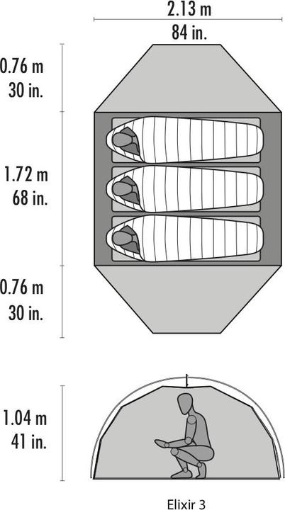 Produktbild Msr Elixir 3 (Kuppelzelt, 3.19 kg, 3 Personen)