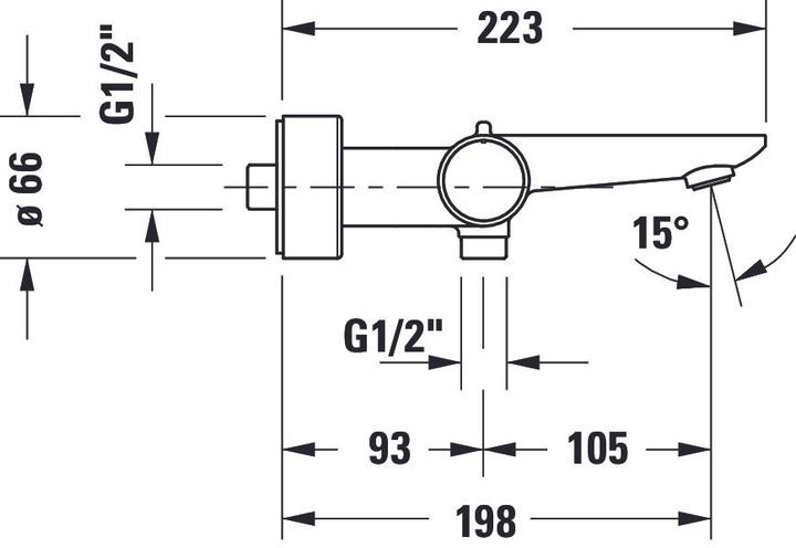 Produktbild Duravit Wave Wannenthermostat Aufputz
