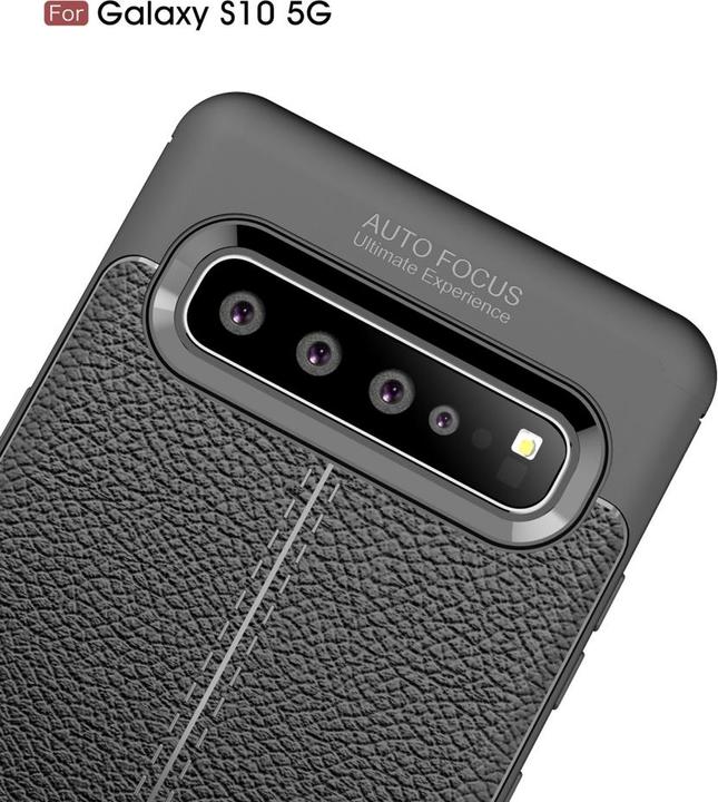 Actual product image Screenguard Samsung Galaxy S10 5G Case Leather Design TPU Cover (Samsung Galaxy S10 5G)