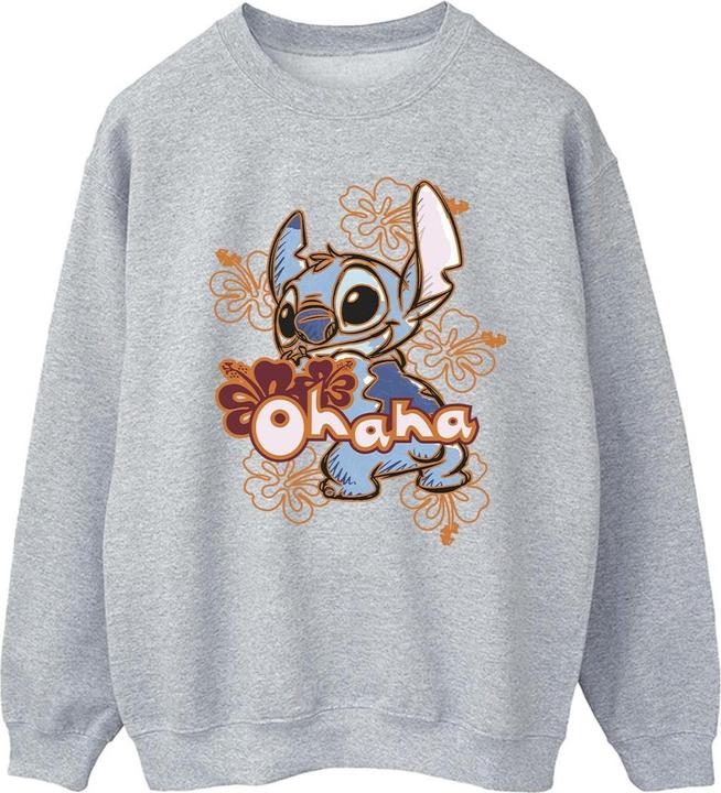 Produktbild Disney Lilo And Stitch Ohana Orange Hibiscus Sweatshirt (M)