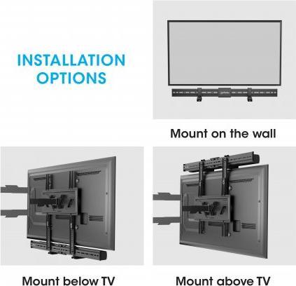 Immagine prodotto Manhattan Staffa universale per Soundbar Montaggio a parete / VESA (1 pz., Installazione a parete, Regolabile in altezza)