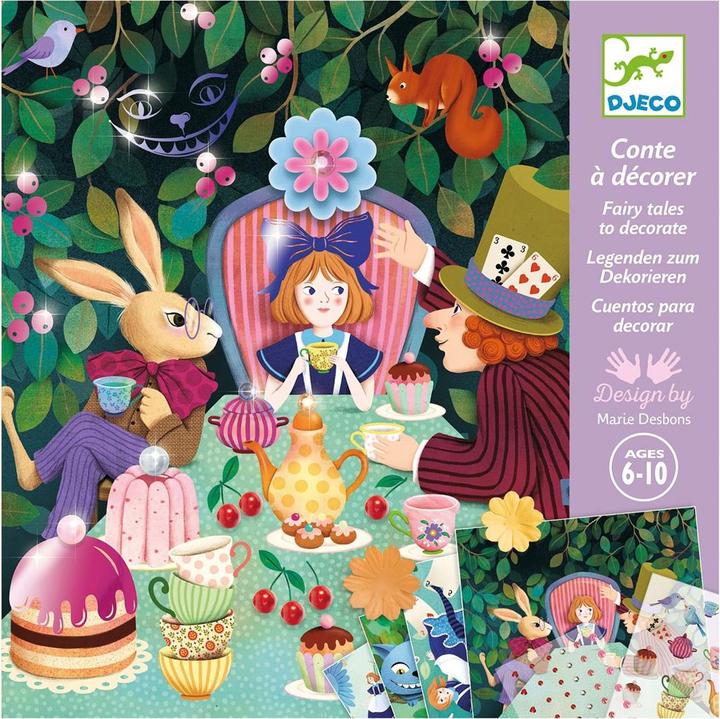 Actual product image Djeco Fairy tales to decorate In Wonderland