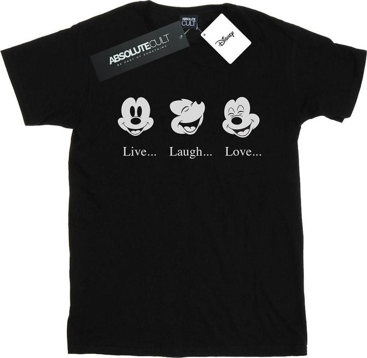 Immagine prodotto Disney Mickey Mouse Live Love Laugh Maglietta Ampia Donna (XXL)