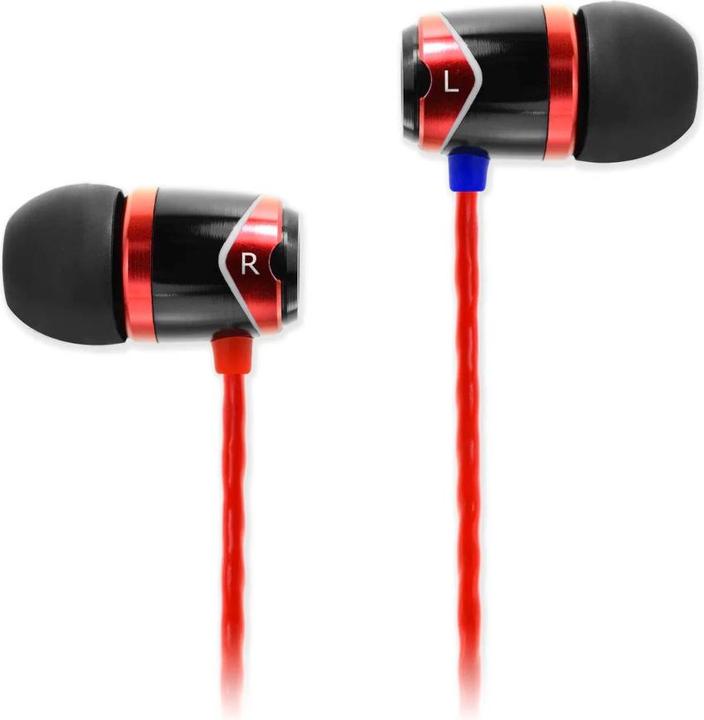 Produktbild SoundMagic E10 In-Ear-Ohrhörer, raudonos (keine Geräuschunterdrückung, Kabelgebunden)