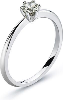 Actual product image Natsumi Schmuck Diamond Ring White Gold 18K/750 0.25 ct H si (57, 750/18 K Gold)