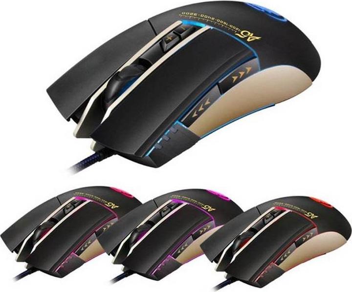 Actual product image JTI Apedra A5 High-precision optical LED gaming mouse - 3200 DPI (Cable)