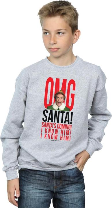Immagine prodotto Elf OMG Santa I Know Him Felpa Ragazzi (140, 146)