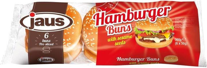 Actual product image Jaus Burger Buns mit Sesam geschnitten 6 Stück (300 g)