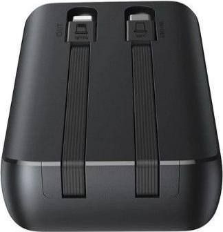 Immagine prodotto Joyroom Mini power bank da 30W 20000mAh con cavi integrati, USB-A e USB-C - Nero (10000 mAh, 30 W, 37 Wh)