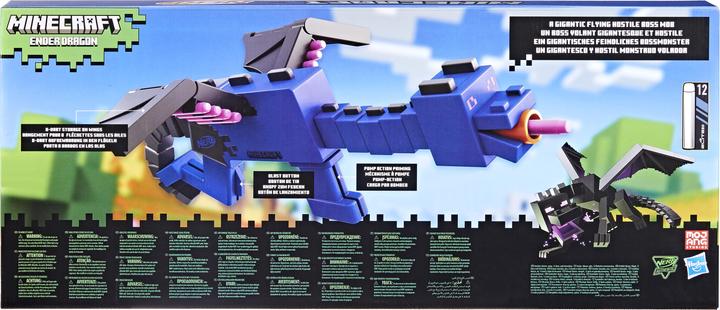 Actual product image Hasbro Minecraft Ender Dragon Blaster and 12 Nerf Elite Darts