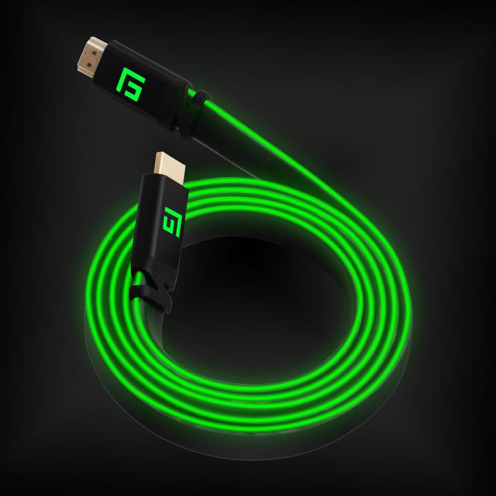 Immagine prodotto Floating Grip Cavo HDMI ad alta velocità 8K/60Hz LED 1,5m verde (1.50 m, HDMI)