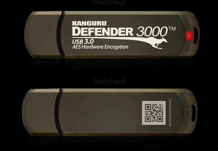 Actual product image iStorage 256GB Kanguru Defender 3000 (256 GB, USB 3.2)
