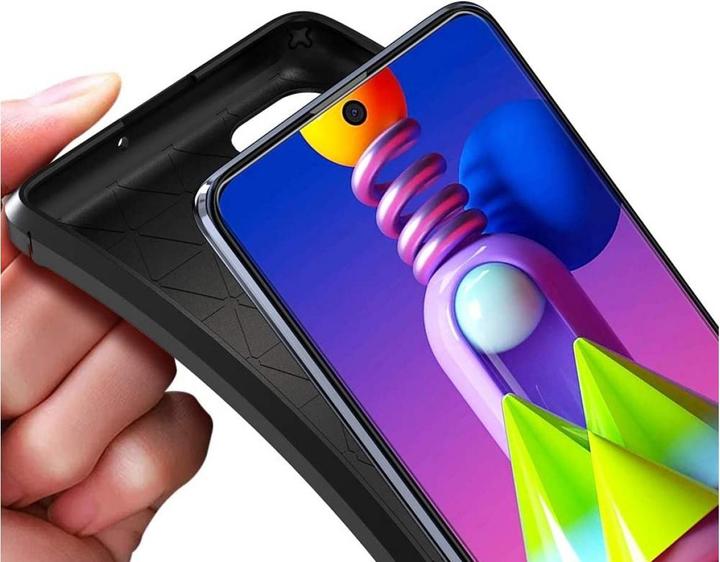 Produktbild Screenguard Samsung Galaxy M51 Hülle Carbon Design TPU Case (Samsung Galaxy M51)