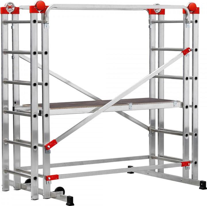 Immagine prodotto Hailo G60, ponteggio multifunzionale in alluminio, 2 x 12 (Scaletta multiuso, 136 cm)