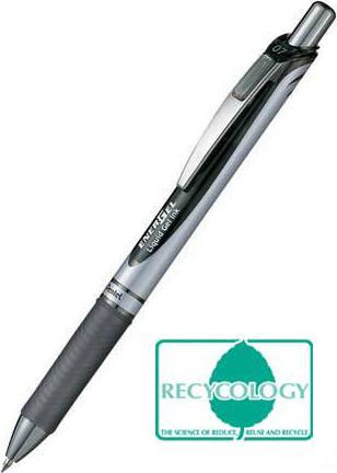 Actual product image Pentel EnerGel Xm (Black, Silver, 1 x)