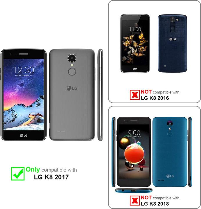 Actual product image Cadorabo Flip like Invisible Cover (LG K8 2017)