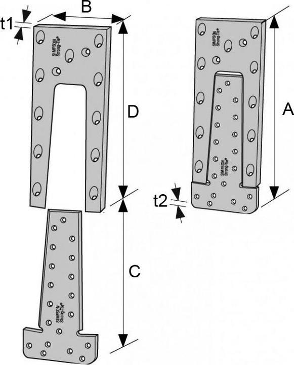 Actual product image Simpson Sst End grain connector (Connection fitting, 1 pcs.)