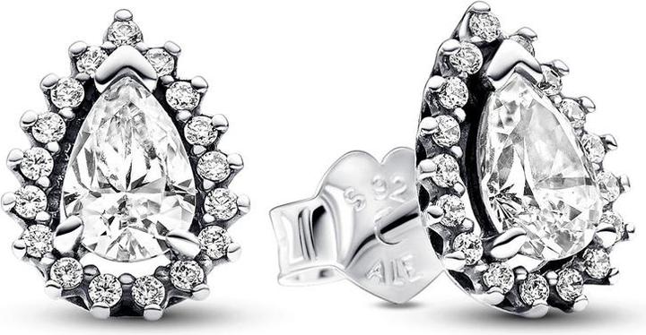 Pandora Fonkelende peerkrans oorbellen (Sterling zilver 925)