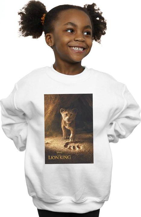 Actual product image Disney Girls The Lion King Movie Simba Poster Sweatshirt (152, 158)