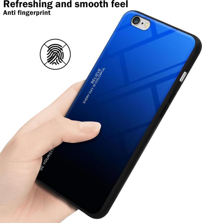 Actual product image Cadorabo TPU 2 colors glass cover (Apple iPhone 6)