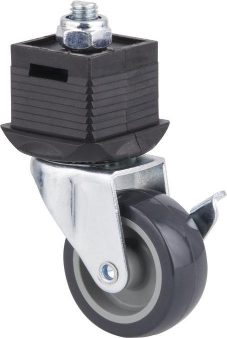 Image du produit wolfcraft Pied à roulette et frein, pivotant (7.50 cm, 12 cm)
