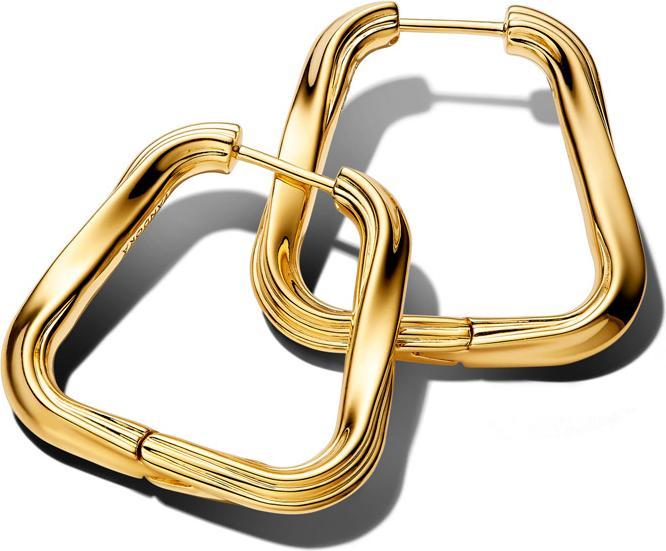 Immagine prodotto Pandora Cerchi triangolari grandi intrecciati (Metallo, Dorato)
