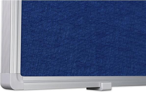 Produktbild eurokraft basic Pinnboard, Stoffbezug, blau, BxH 2000x1000 mm (Pinnwand, 2000 x 1000 mm)