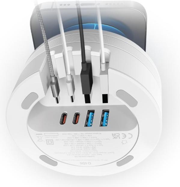 Actual product image SBS Wireless Charger Station 15W 3x USB/USB-C whiteá (20 W)
