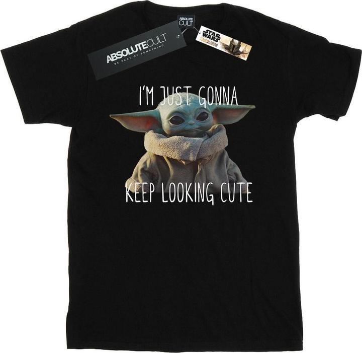 Immagine prodotto Star Wars The Mandalorian Keep Looking Cute Maglietta Ampia Donna (L)