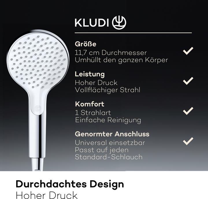 Image du produit Kludi X3 Pommeau de douche (1 Types de jets, 15 l/min)