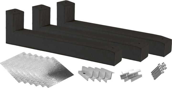 Image du produit Wattstone Support PV pour toit plat pour 2 modules solaires 10° Socle en béton avec tapis de protection en alu (Matériel de montage du système solaire)