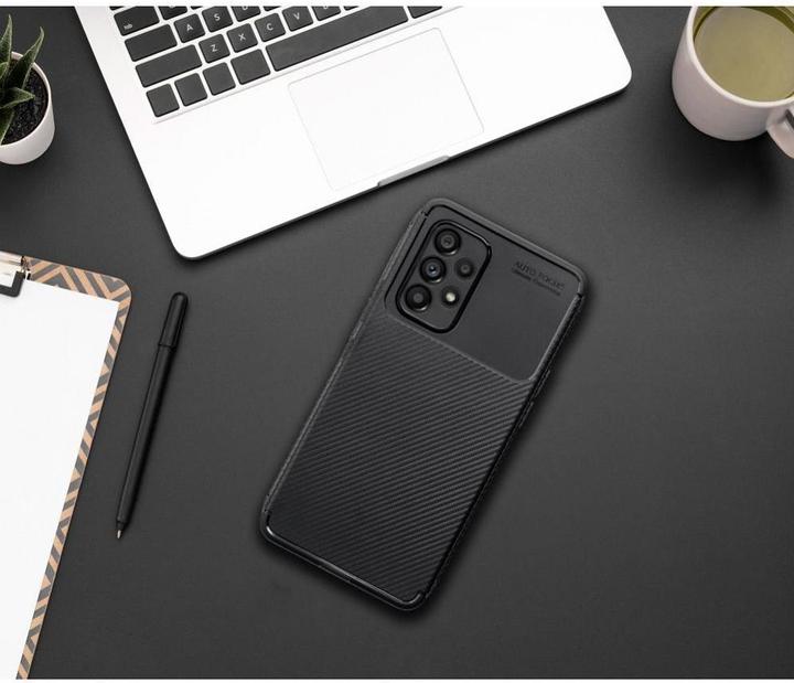 Actual product image OEM Back panel cover Case CARBON PREMIUM for SAMSUNG A34 5G black (Samsung Galaxy A34 5G)