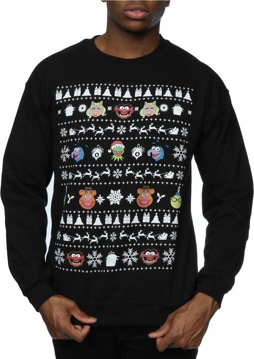 Actual product image Disney Mens The Muppets Christmas Heads Sweatshirt (L)