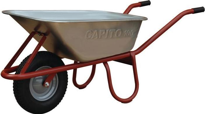Produktbild Capito Tiefmuldenkarre ALLCAR 100 l Luftrad Stahlfelge mit Kunststoffgleitlager