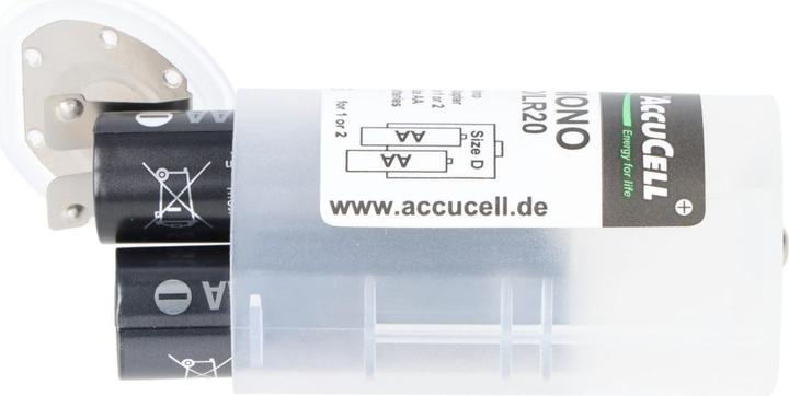 Actual product image Panasonic Mono 5000mAh consisting of 1x AccuCell Adapter D and 2x eneloop pro AA (1 pcs., D, 2500 mAh)