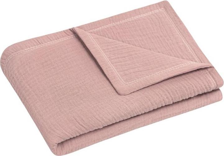 Julius Zöllner Cuddly blanket muslin 70/100, Dusty Rose (70 x 100 cm)