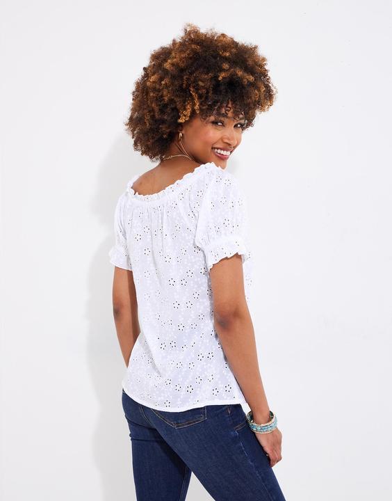 Actual product image Joe Browns Broderie Short Sleeve Top (34)