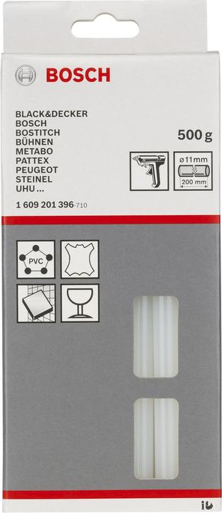 Produktbild Bosch Professional Zubehör Schmelzkleber, 11 x 200 mm, 500 g, transparent
