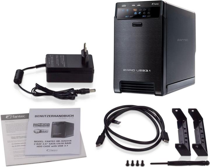 Actual product image Fantec QB-X2U31z 2 x 3.5 SATA Raid HDD USB 3.1 (3.5")