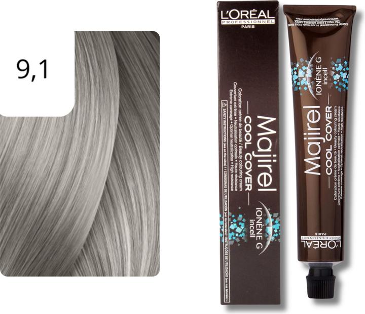 Actual product image L'Oréal Professionnel Majirel Cool Cover (9.1 Very Bright Blonde Ash)