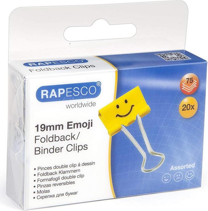 Produktbild Rapesco Foldback-Klammer Emoji (1 x)