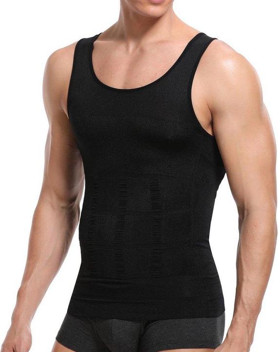 JTI Ärmelloses Kompressionsshirt Herren - Schwarz, L (L)