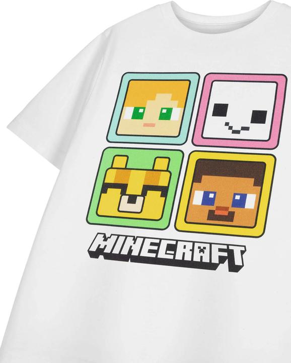 Actual product image Minecraft Girls Squares Short-Sleeved T-Shirt (116)