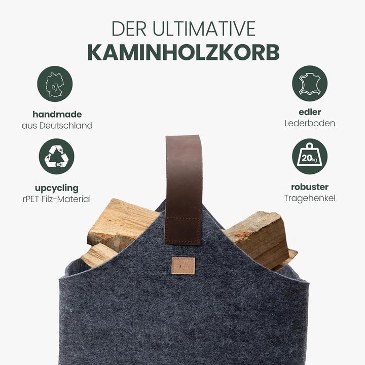 Actual product image Easy and Green Wood basket for firewood
