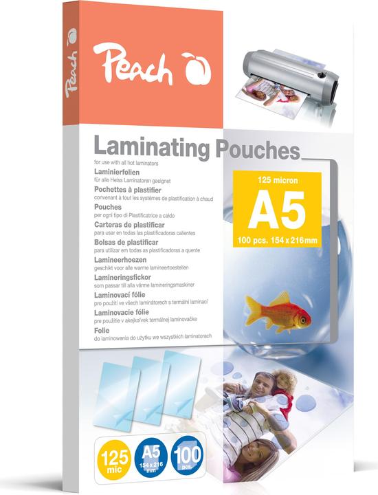 Image du produit Peach Feuille de plastification A5 (A5, 100 pièce(s), 125 µm)