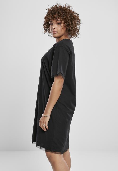 Image du produit Urban Classics Ladies Boxy Lace Hem Tee Dress (M)