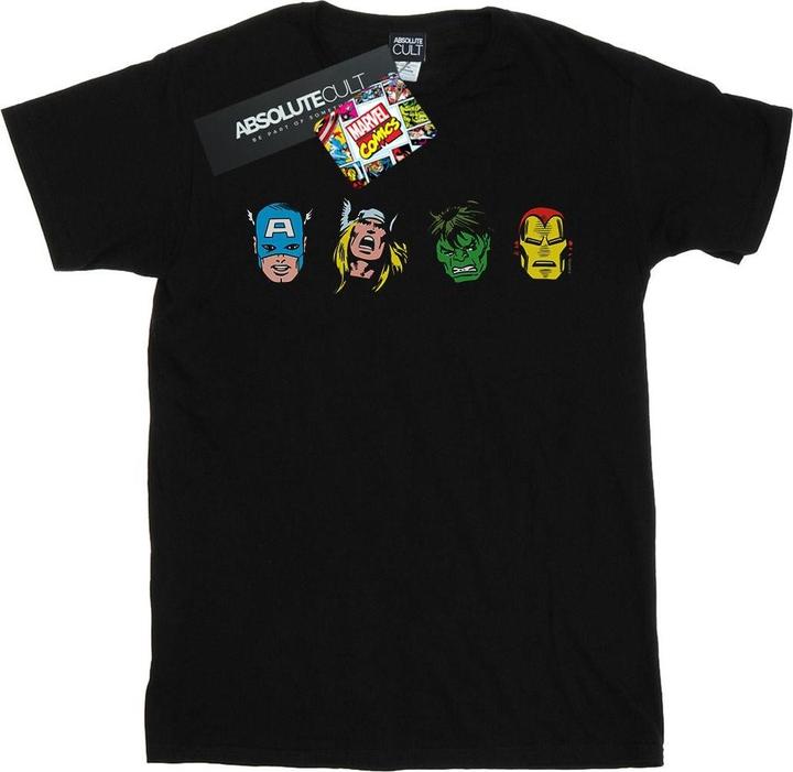Actual product image Mens Avengers Comic Heads T-Shirt (4XL)
