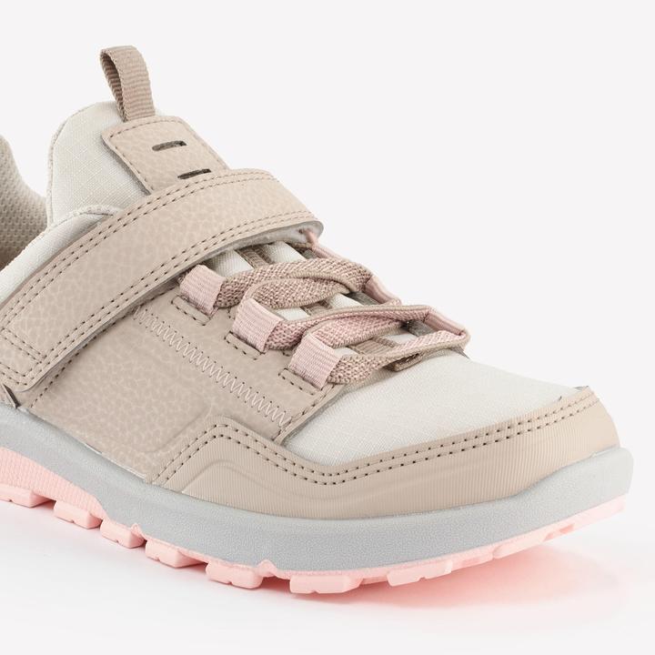 Produktbild Quechua Wanderschuhe Kinder Gr. 28–34 niedrig Klettverschluss Wandern - NH500 beige/rosa (31)